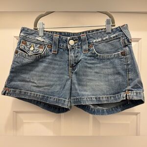True Religion | Light Blue Denim Jean Shorts
